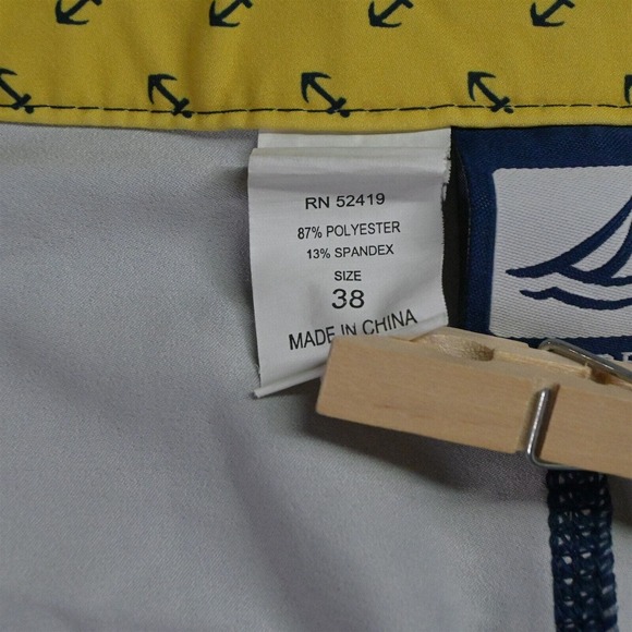 Sperry Top Sider 38 x 8" Blue Stripe Unlined Board Shorts - Picture 4 of 7